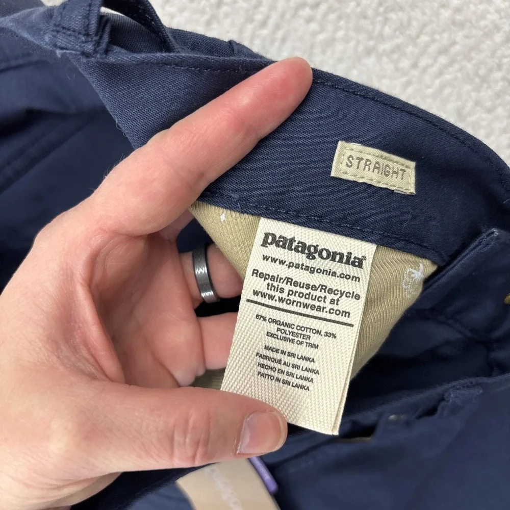 NEW PATAGONIA Performance Twill Jeans Mens 31/32 Navy Blue Slim Fit Stretch Pant